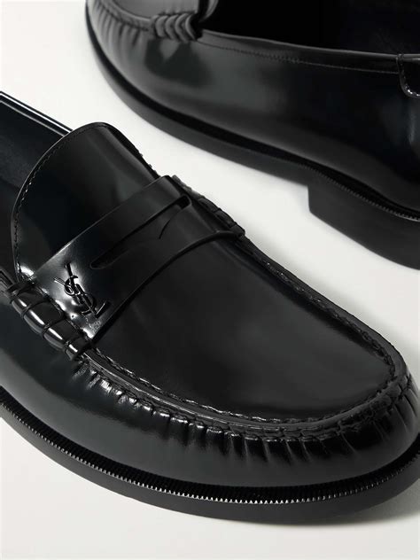 saint laurent leather loafers.